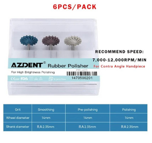 KIT CAUCHO DE PULIDO ESPIRAL  AZDENT