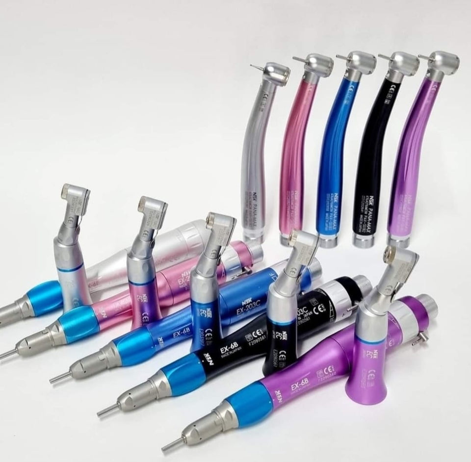 MICROMOTOR NSK 203 C SET AZUL, LILA, NEGRO, ROSADO, GRIS