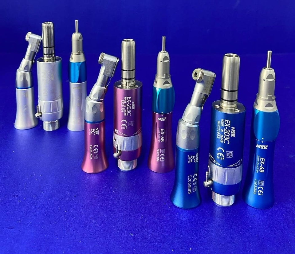 MICROMOTOR NSK 203 C SET AZUL, LILA, NEGRO, ROSADO, GRIS