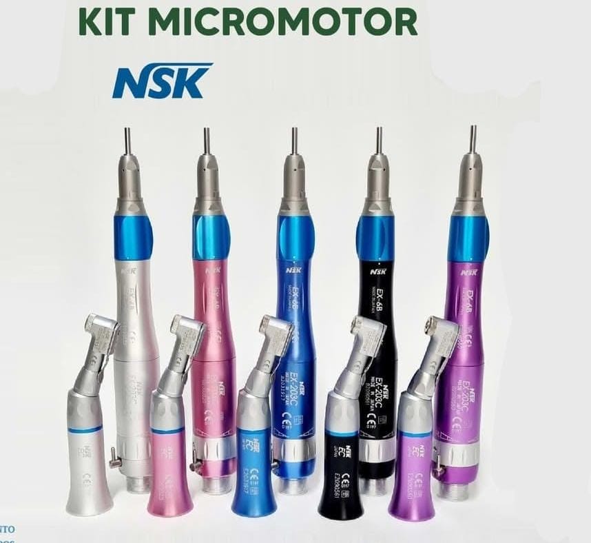 MICROMOTOR NSK 203 C SET AZUL, LILA, NEGRO, ROSADO, GRIS